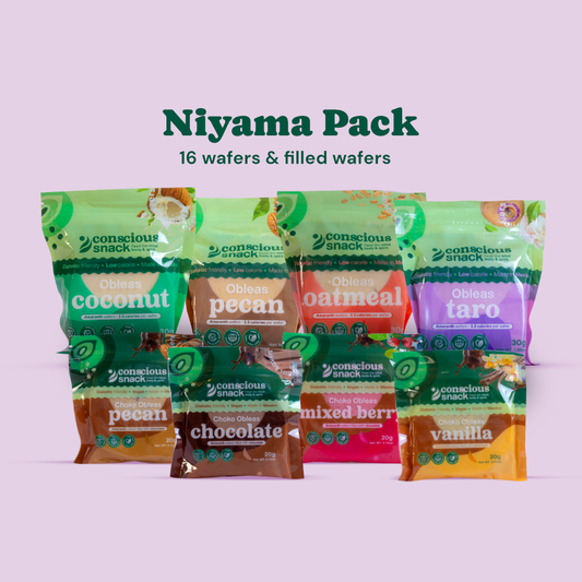 Niyama Pack / 16 Amaranth wafers & Choko Obleas (filled wafers)